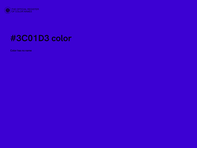 #3C01D3 color image