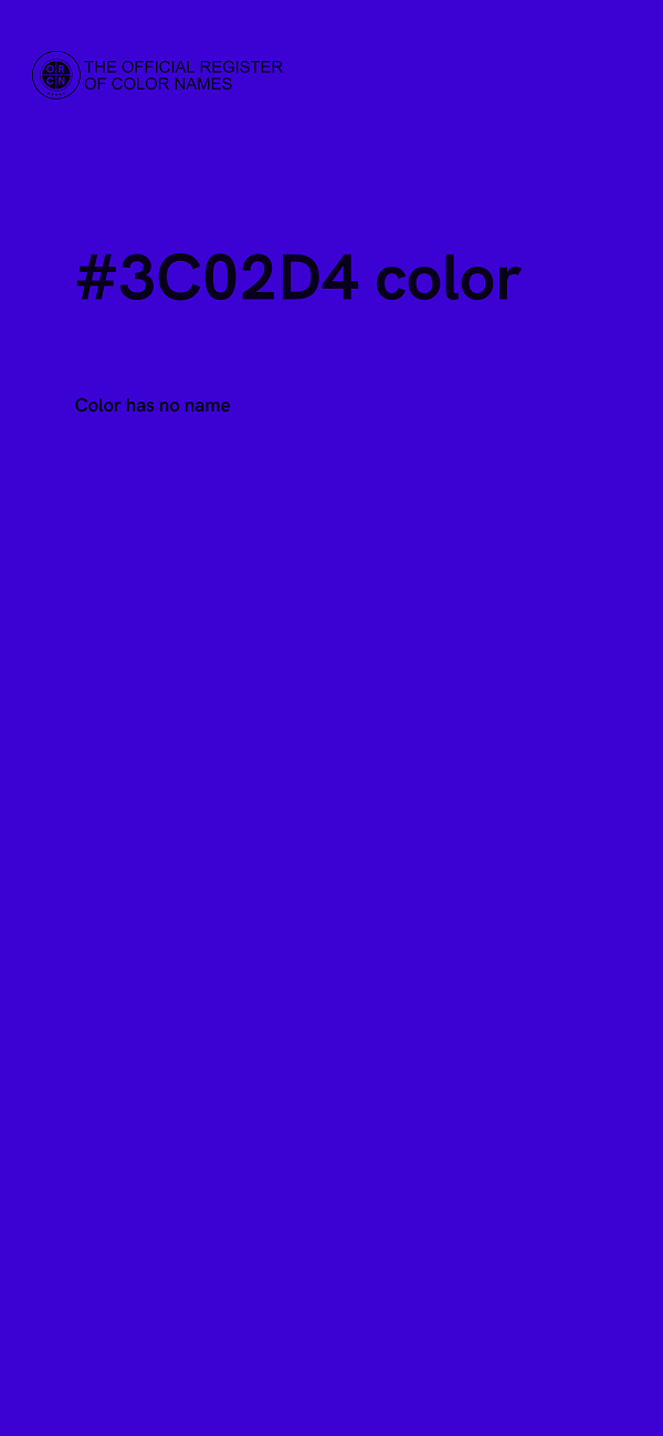 #3C02D4 color image
