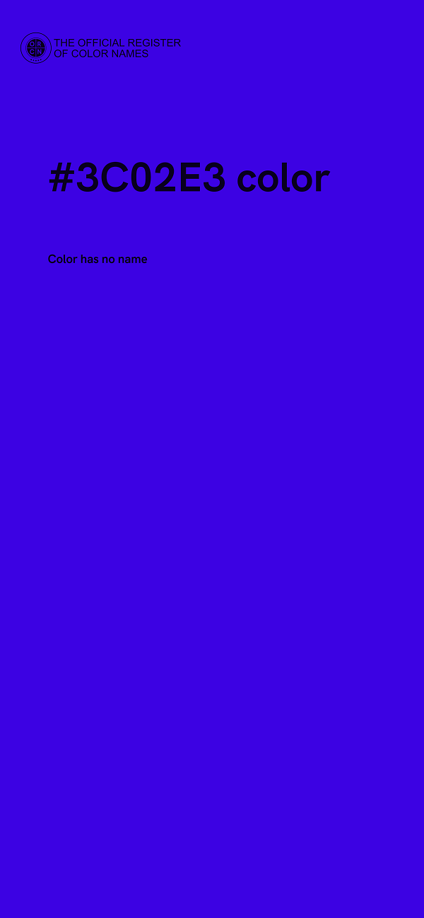 #3C02E3 color image