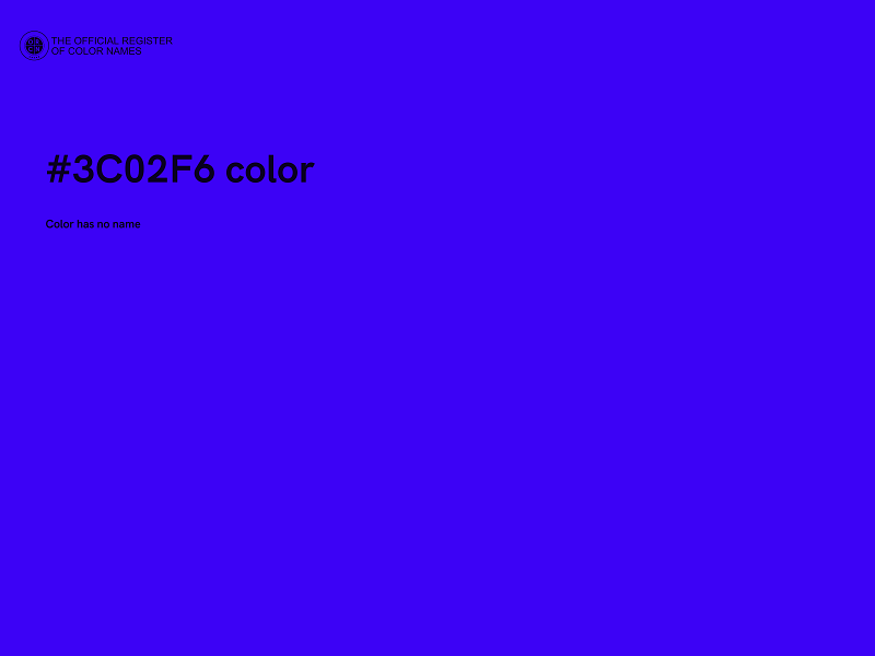 #3C02F6 color image