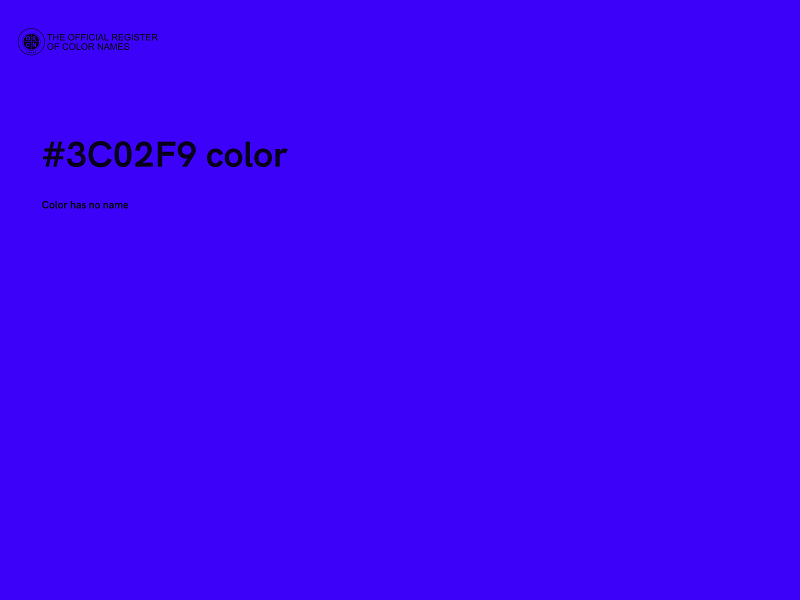 #3C02F9 color image
