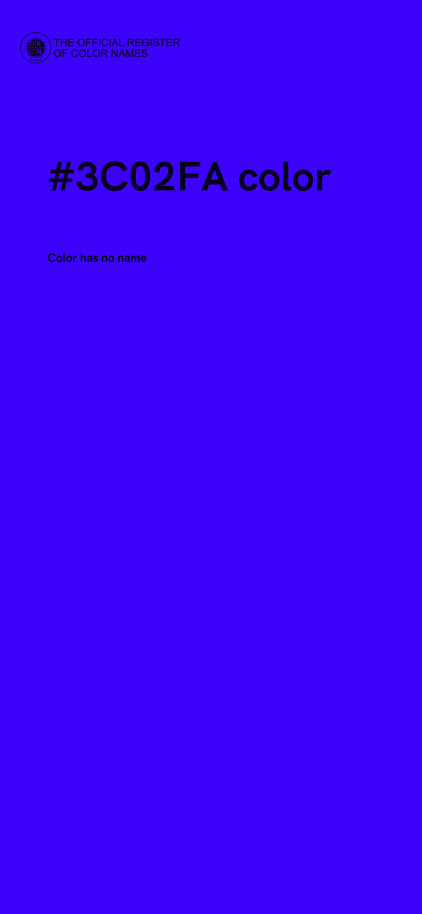 #3C02FA color image