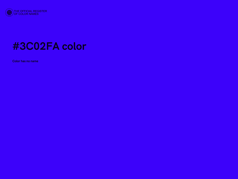 #3C02FA color image