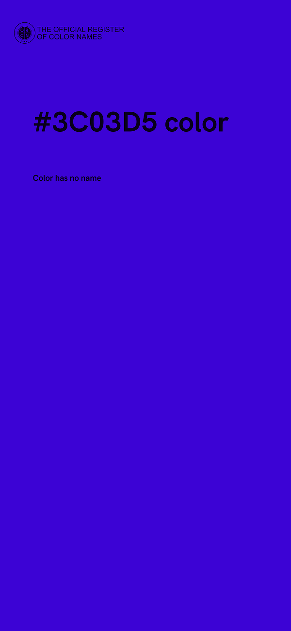 #3C03D5 color image