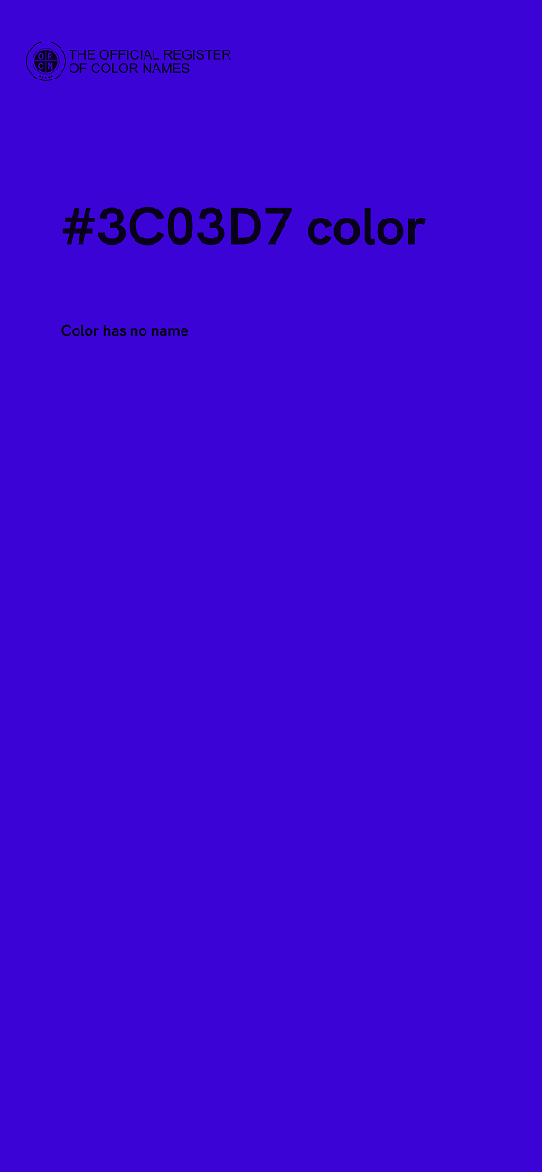 #3C03D7 color image