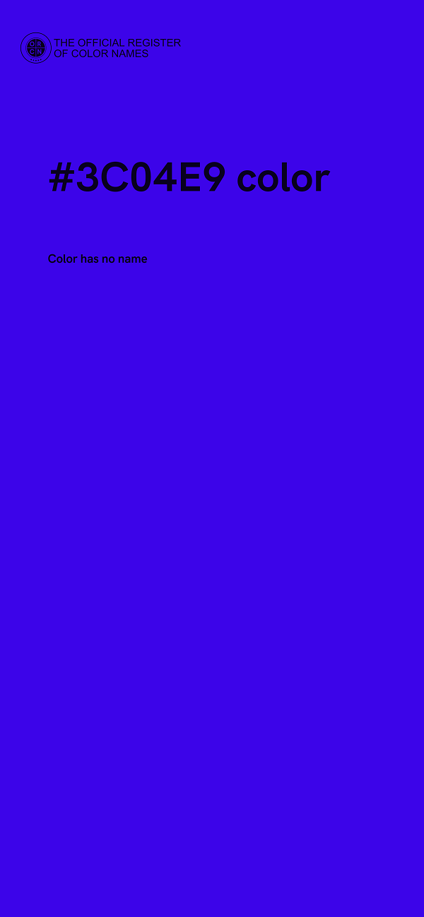 #3C04E9 color image