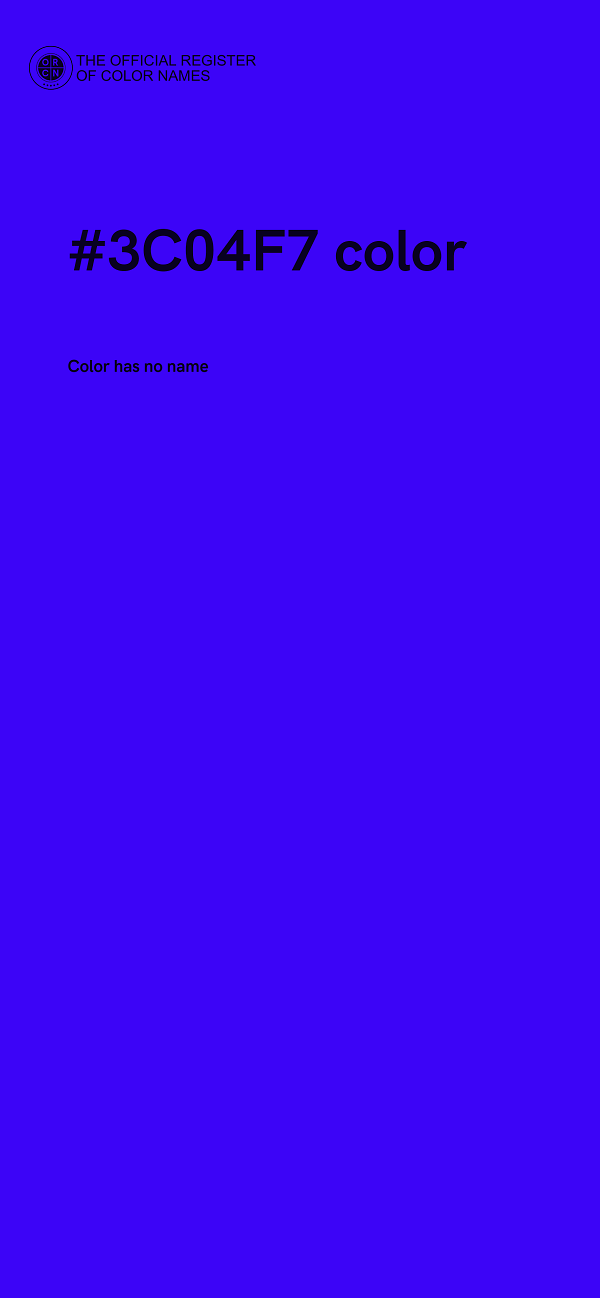 #3C04F7 color image