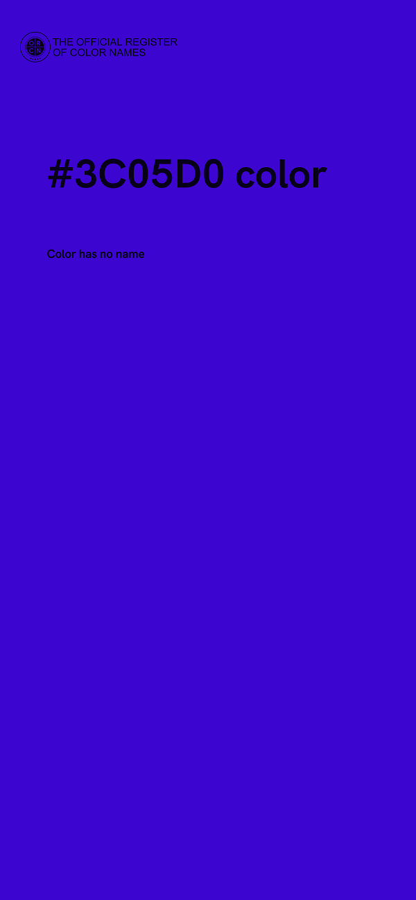 #3C05D0 color image
