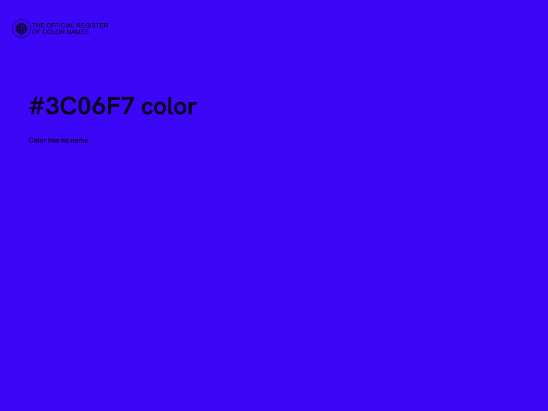 #3C06F7 color image