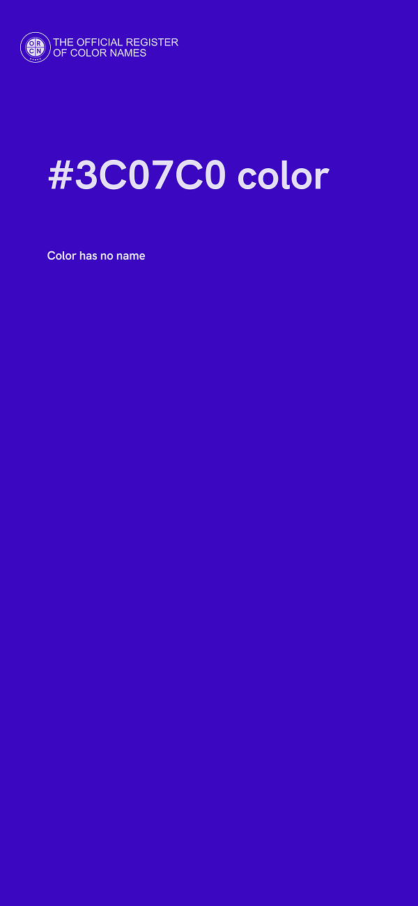 #3C07C0 color image