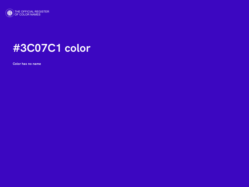 #3C07C1 color image