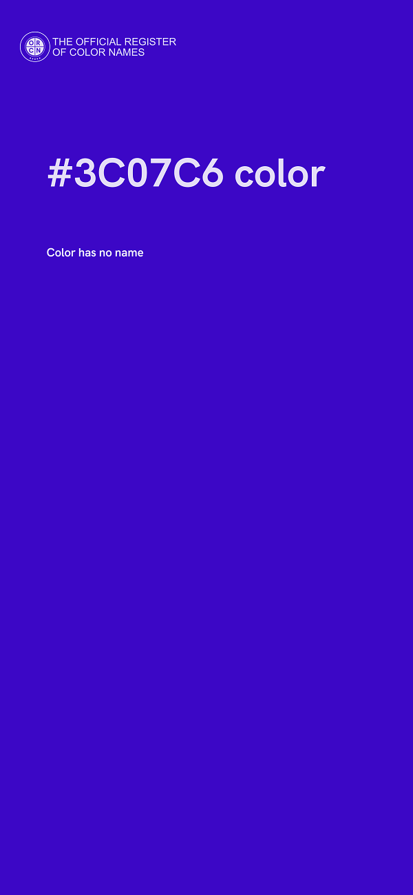 #3C07C6 color image