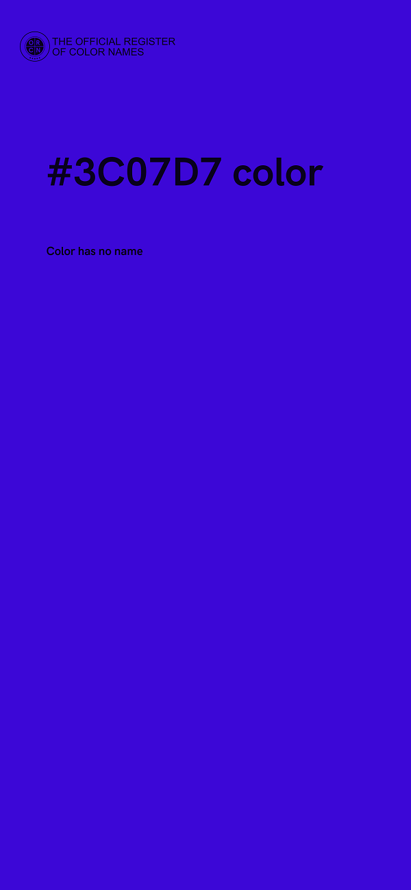 #3C07D7 color image