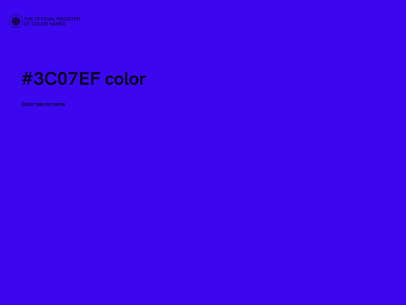 #3C07EF color image
