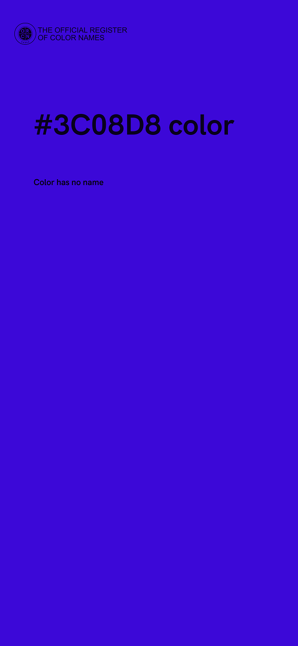#3C08D8 color image