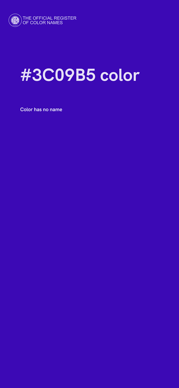 #3C09B5 color image
