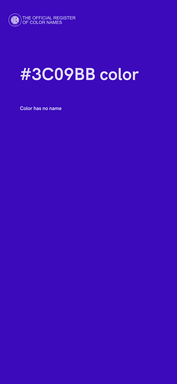 #3C09BB color image