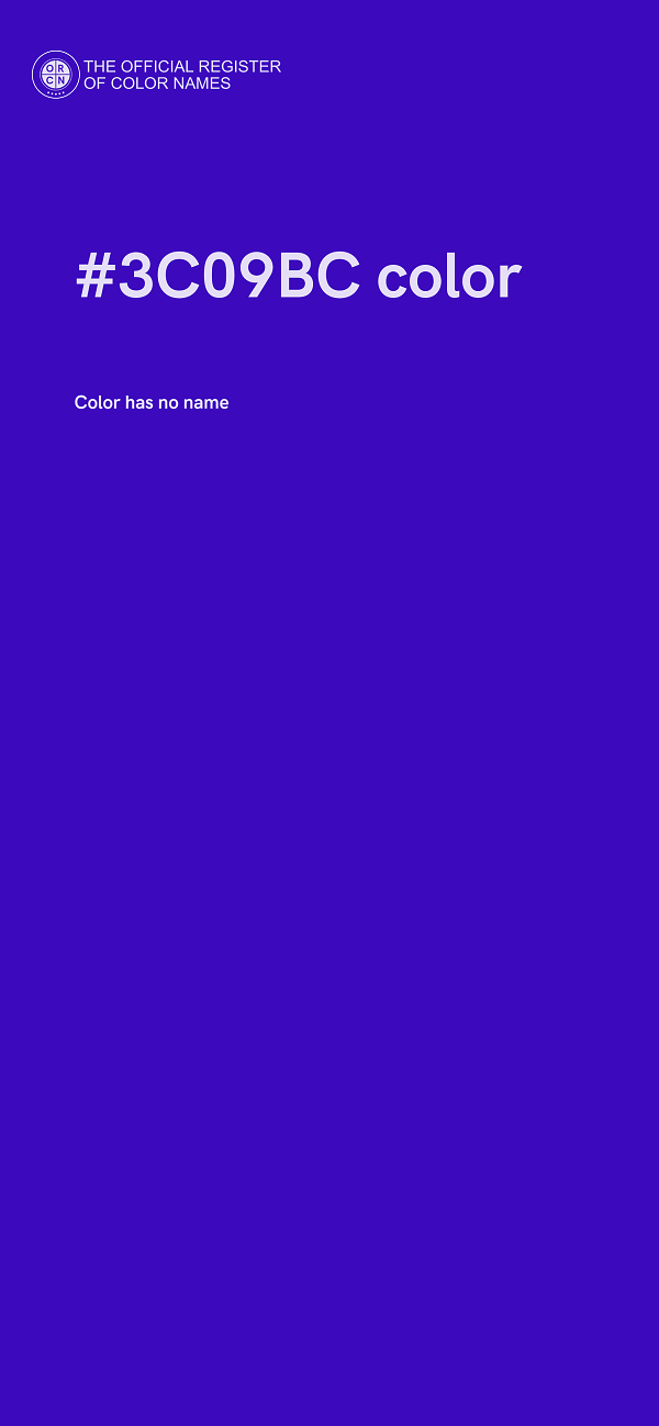 #3C09BC color image