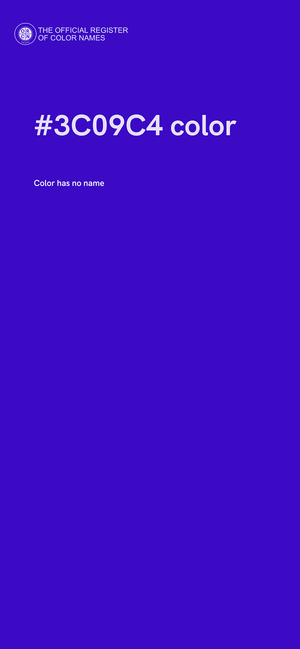 #3C09C4 color image