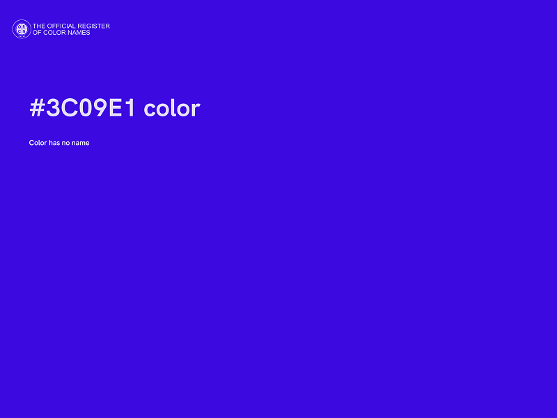 #3C09E1 color image