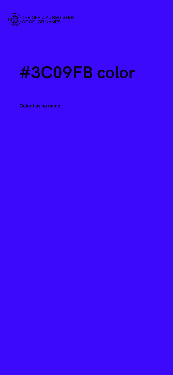 #3C09FB color image