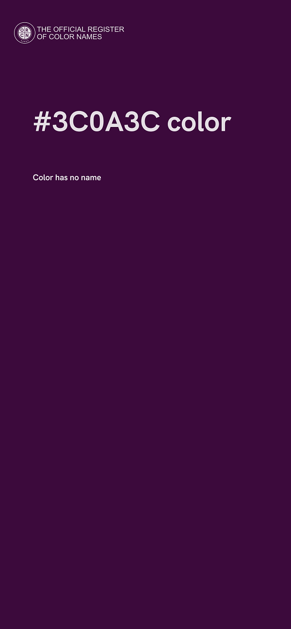 #3C0A3C color image