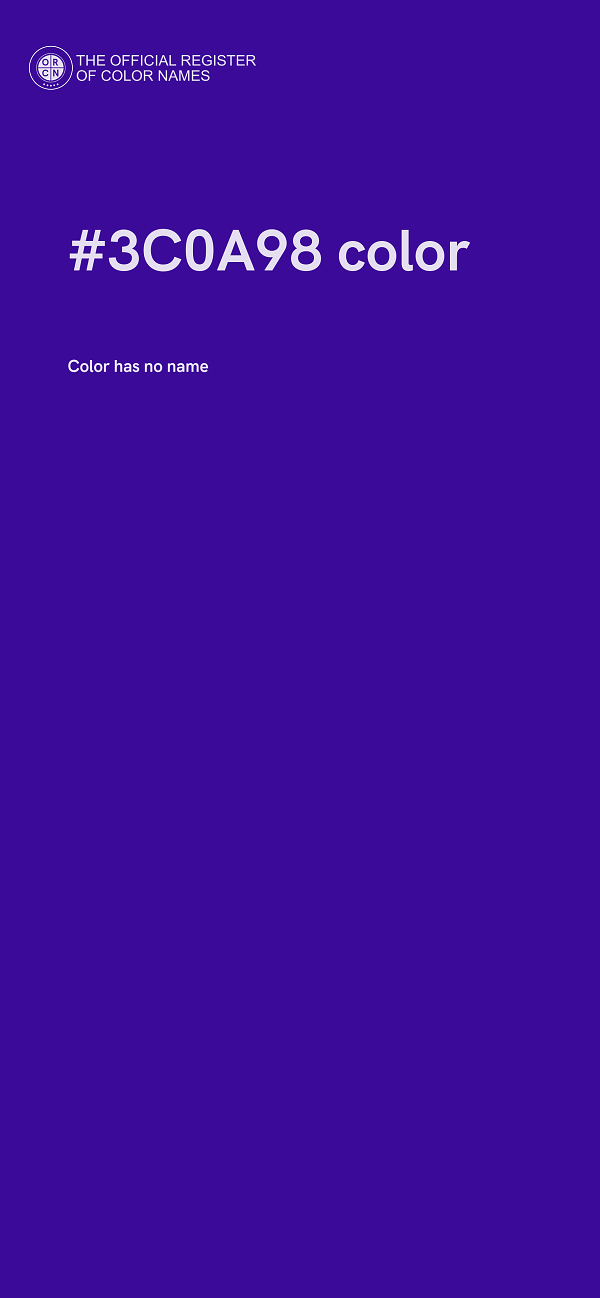 #3C0A98 color image