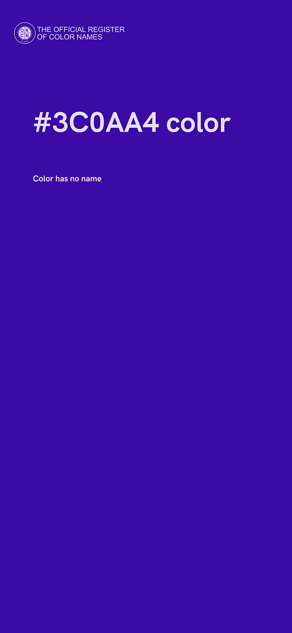 #3C0AA4 color image
