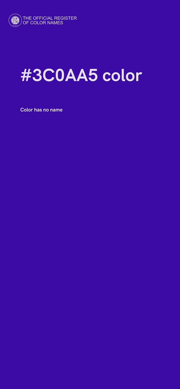 #3C0AA5 color image
