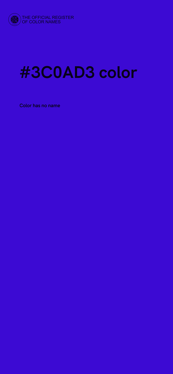 #3C0AD3 color image