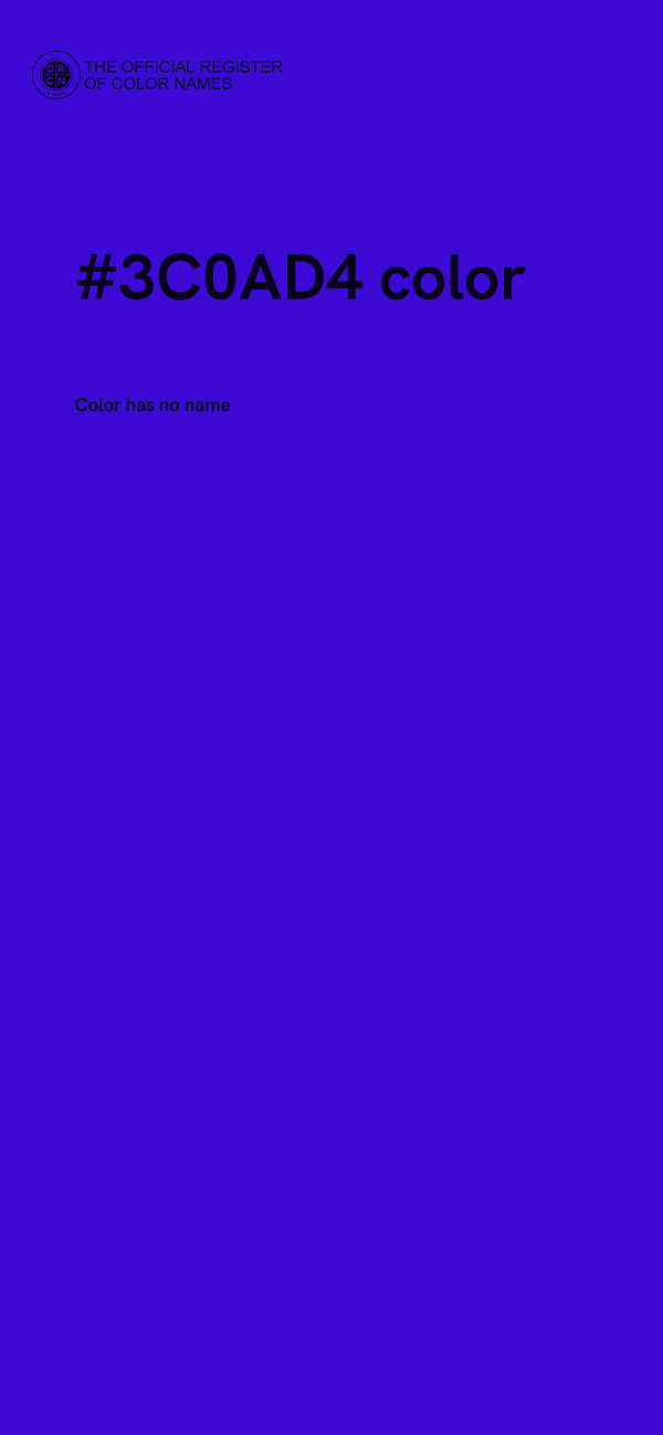 #3C0AD4 color image