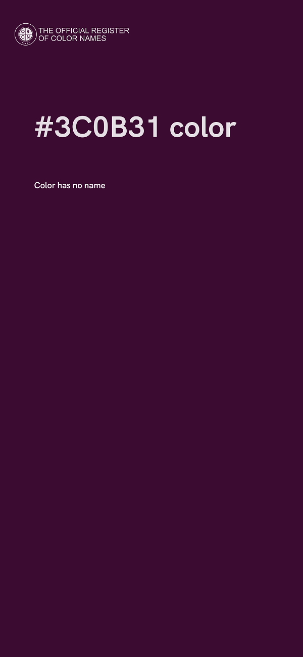 #3C0B31 color image