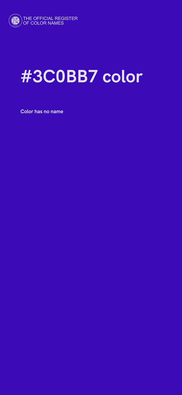 #3C0BB7 color image