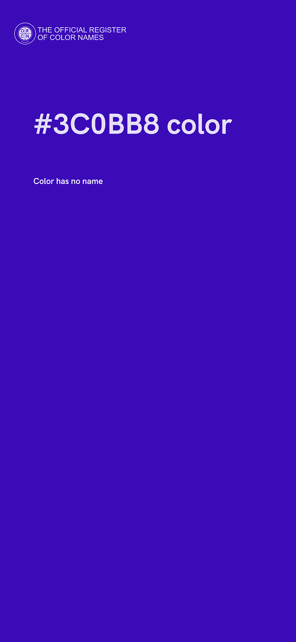 #3C0BB8 color image
