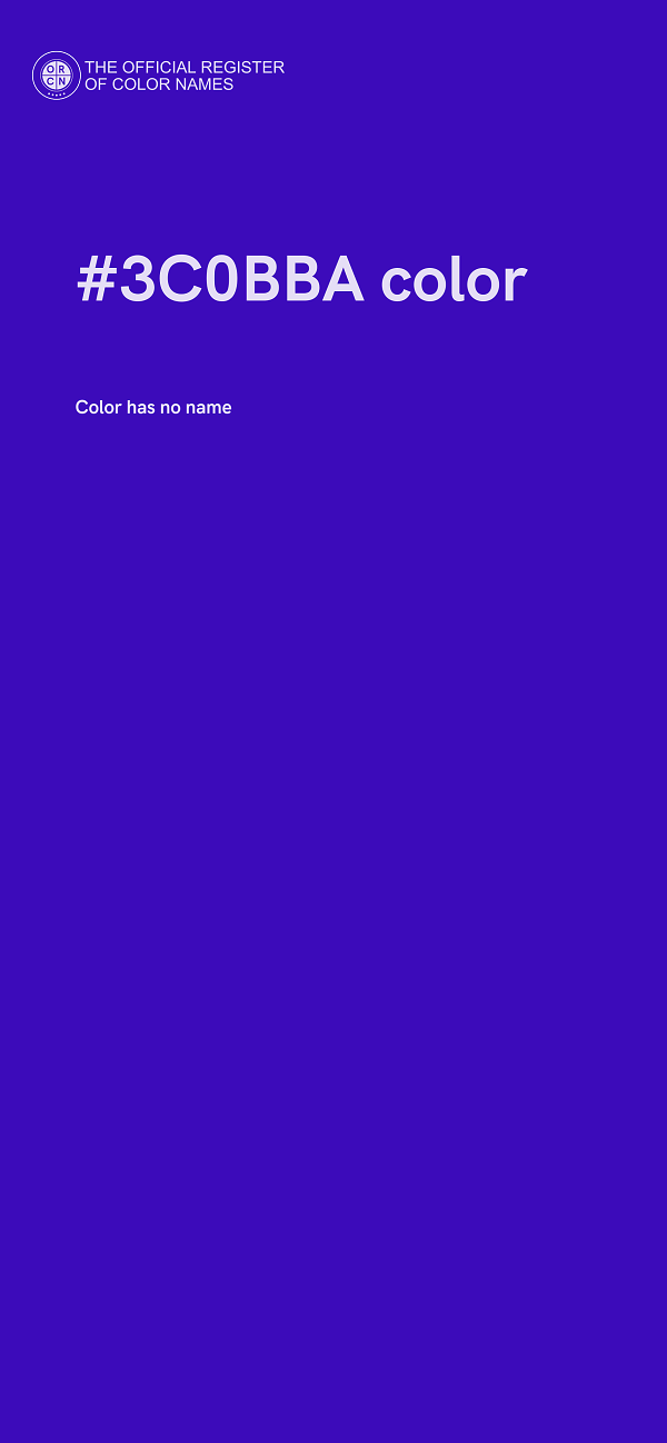 #3C0BBA color image