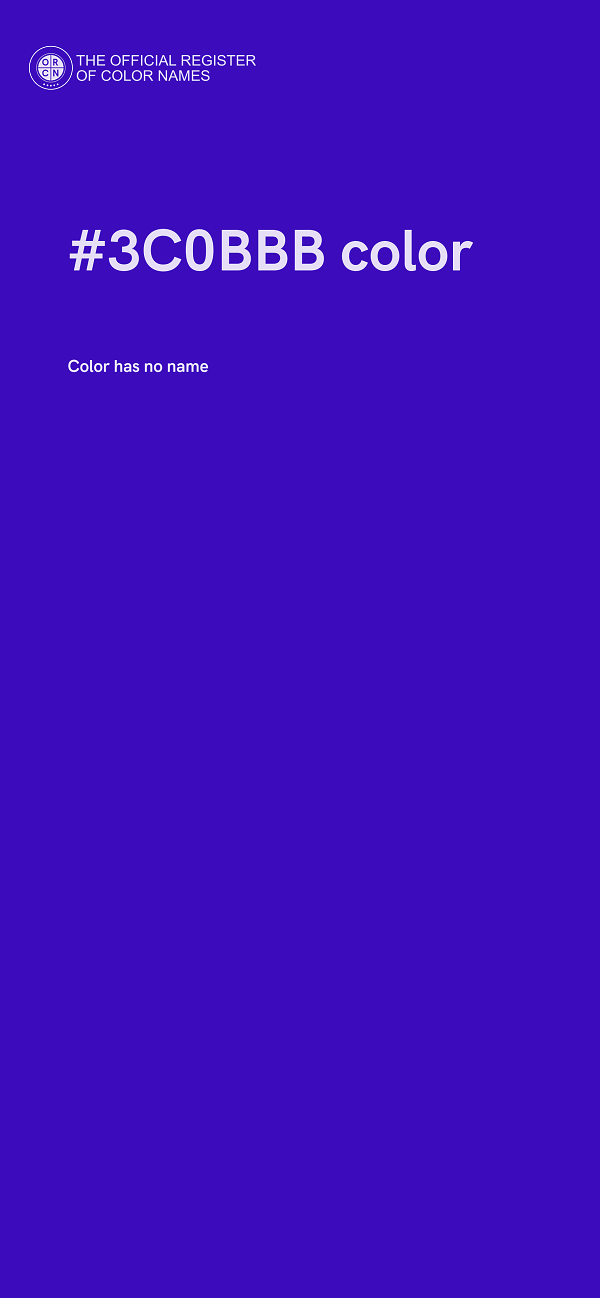 #3C0BBB color image