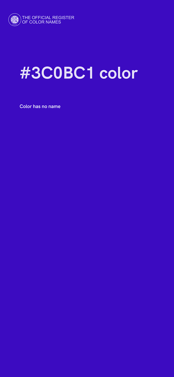 #3C0BC1 color image