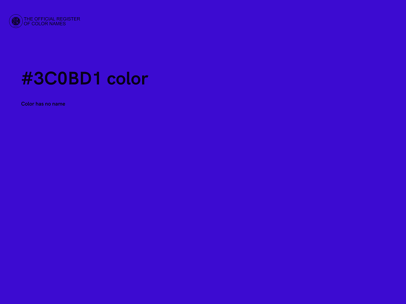 #3C0BD1 color image