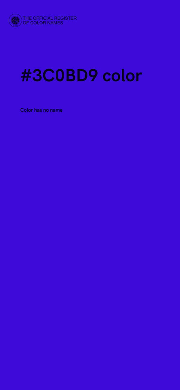 #3C0BD9 color image