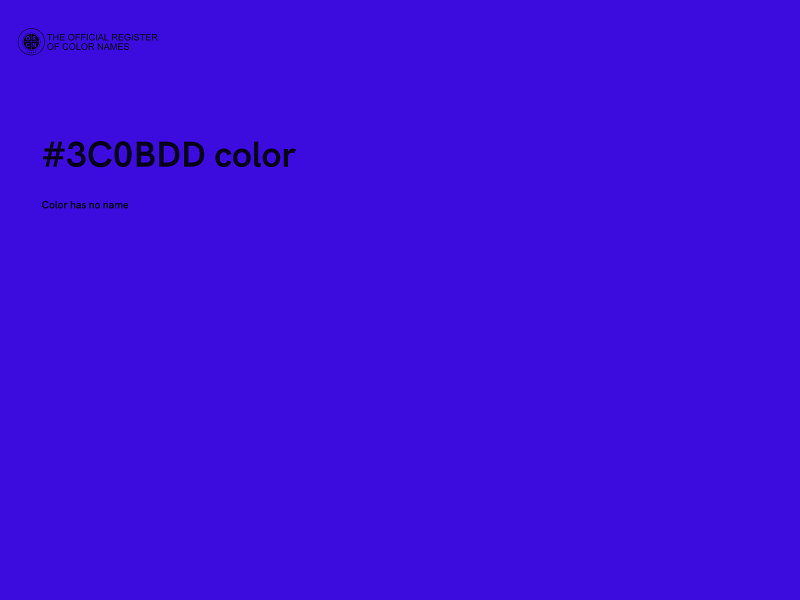 #3C0BDD color image