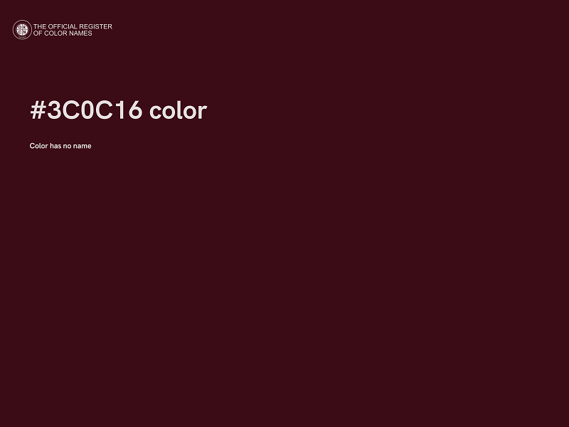 #3C0C16 color image
