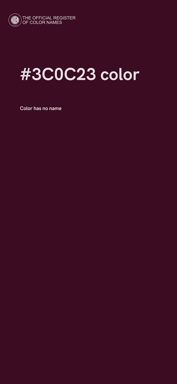 #3C0C23 color image