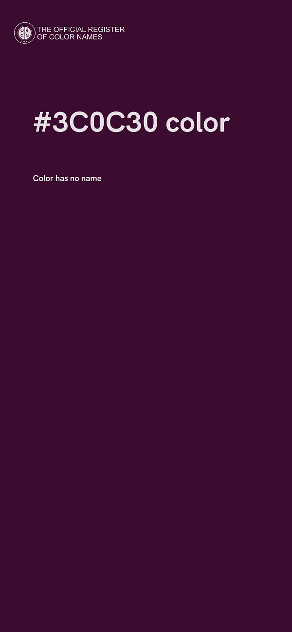 #3C0C30 color image