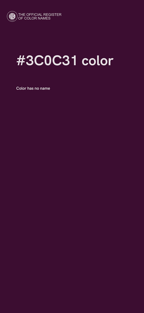 #3C0C31 color image
