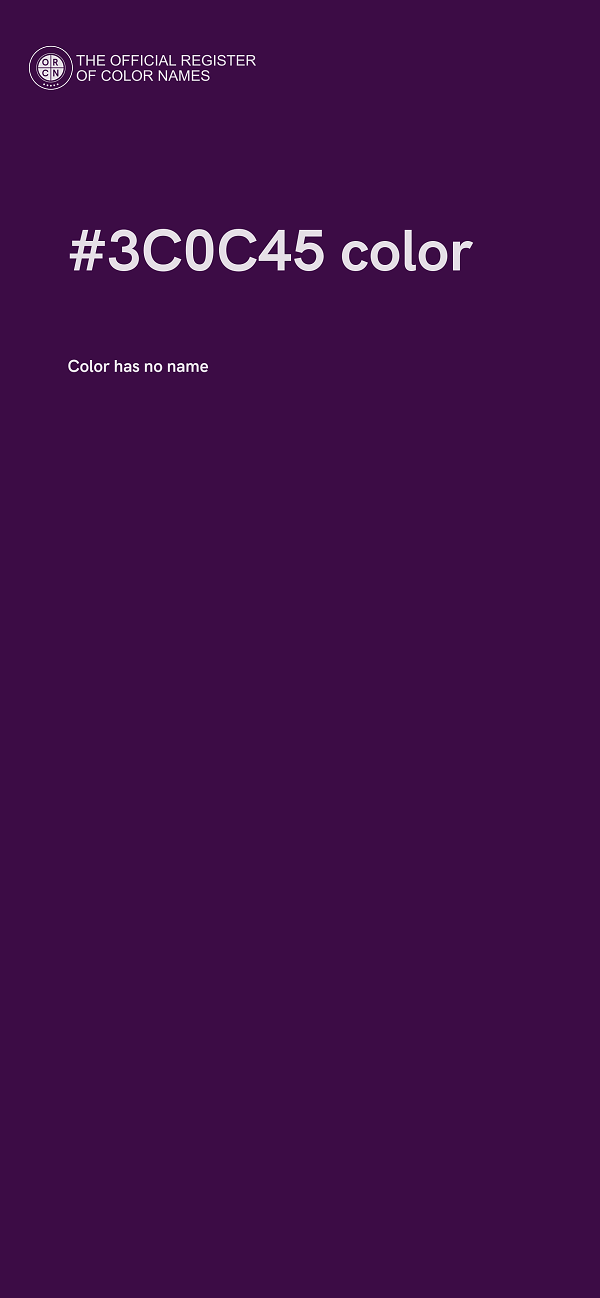 #3C0C45 color image