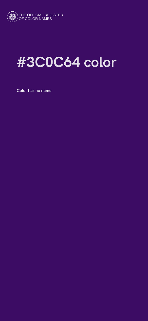 #3C0C64 color image