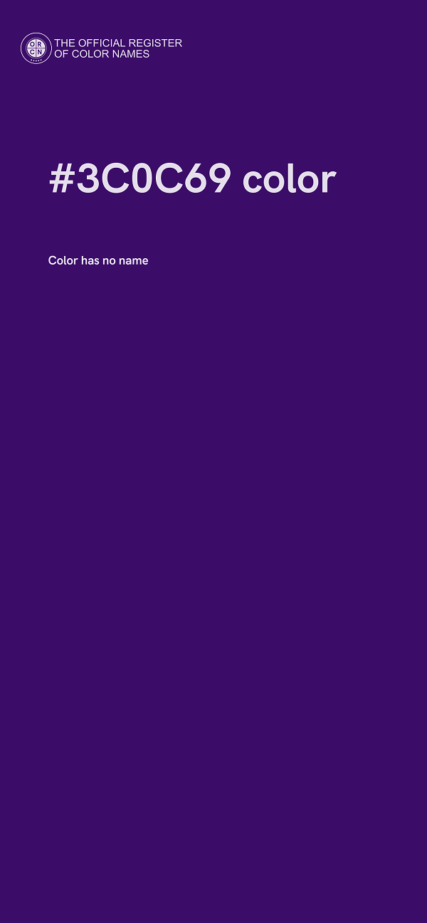 #3C0C69 color image