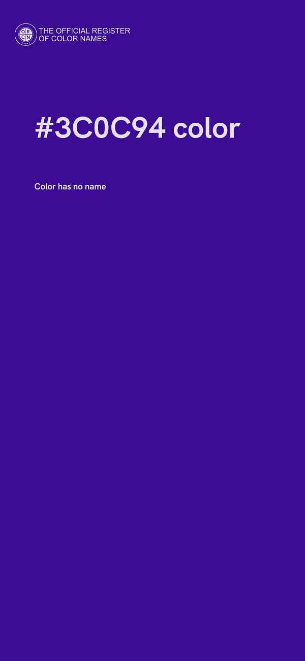 #3C0C94 color image