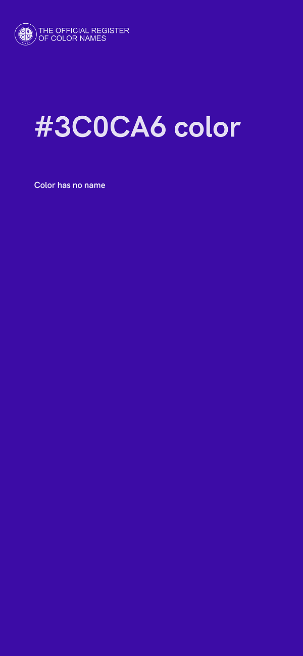 #3C0CA6 color image
