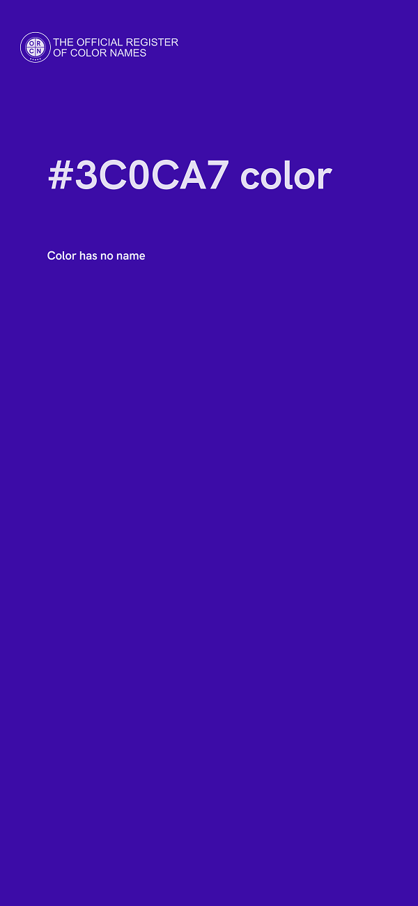 #3C0CA7 color image